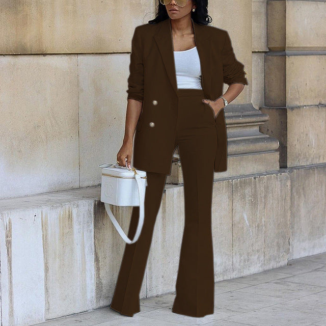 CALORA_ Tweedelig Blazer Set voor Elegante Kleding met Modern Design