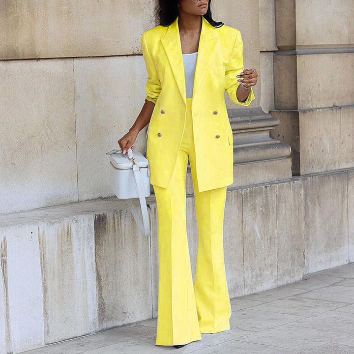 CALORA_ Tweedelig Blazer Set voor Elegante Kleding met Modern Design