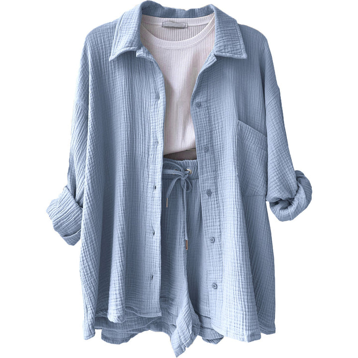 CALORA_ Tweedelig Dames Zacht Katoenen Pyjama Set voor Comfortabel Slapen