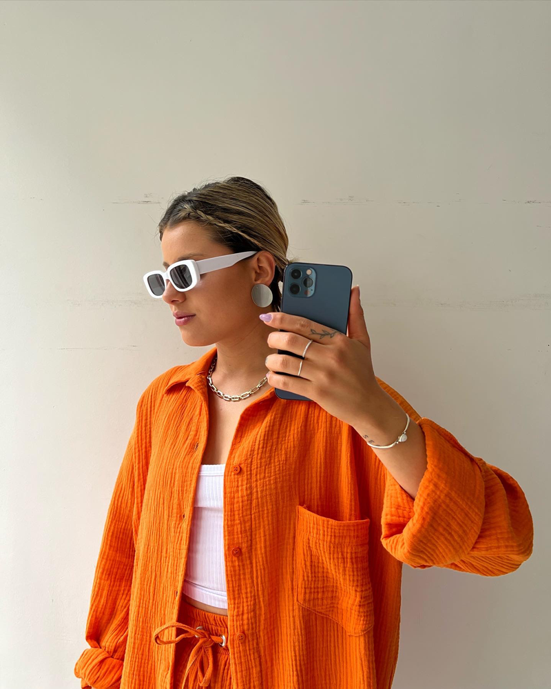 CALORA_ Tweedelig Dames Zacht Katoenen Pyjama Set voor Comfortabel Slapen