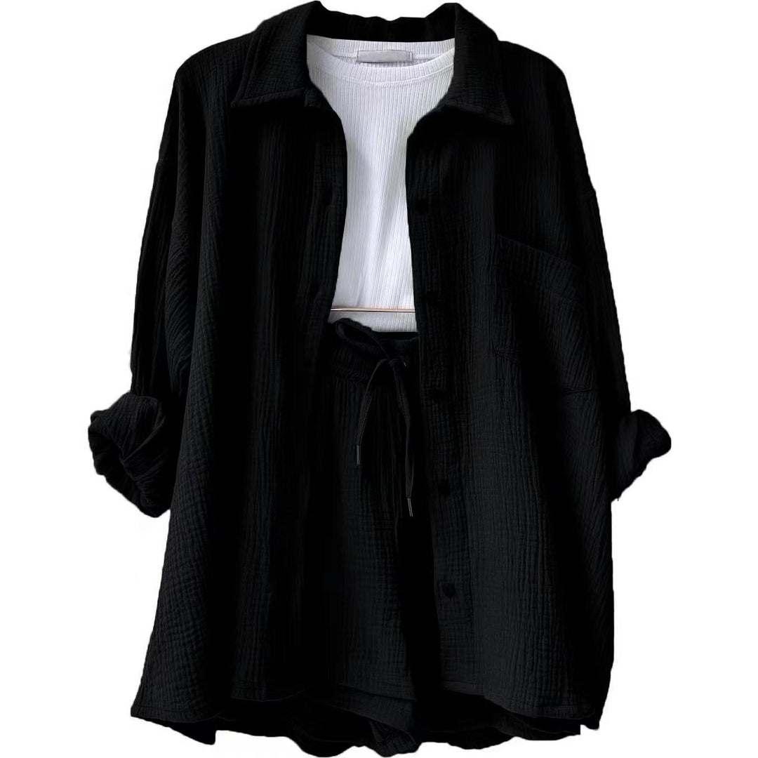 CALORA_ Tweedelig Dames Zacht Katoenen Pyjama Set voor Comfortabel Slapen