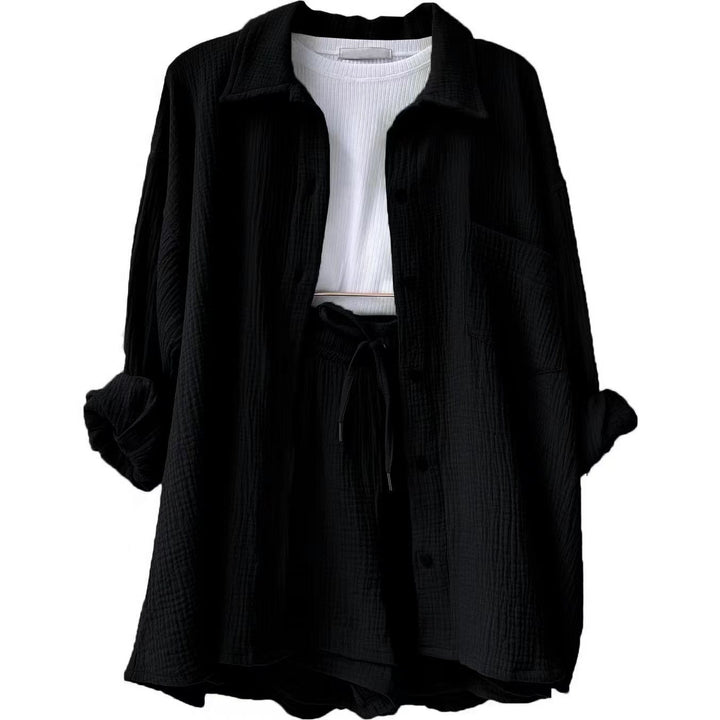 CALORA_ Tweedelig Dames Zacht Katoenen Pyjama Set voor Comfortabel Slapen