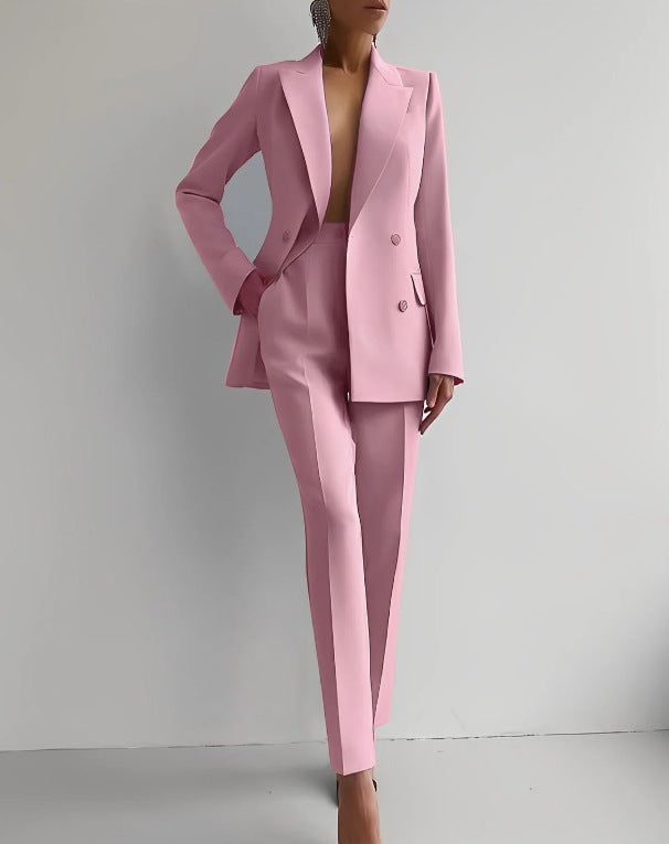 CALORA_ Tweedelig Elegante Blazer en Broek Set
