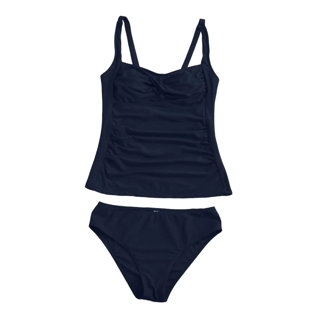 Tweedelig Shapewear Tankini met Buikbedekking-Zwemkleding-Calora-Groen-S-Calora