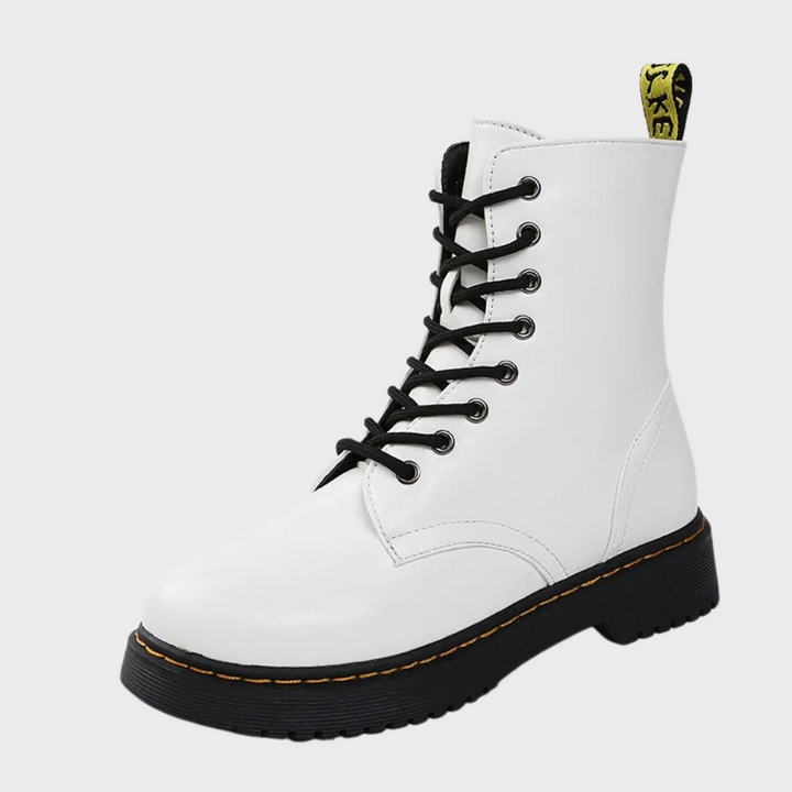 Vacadia | Smooth Leren Veterlaarzen-Laarzen-Calora-Zwart-S-Calora