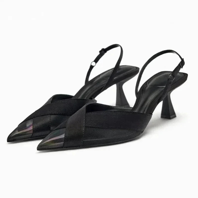 Vanya | Chique Comfortabele Slingback Hakken-Hakken-Calora-Zwart-36-Calora