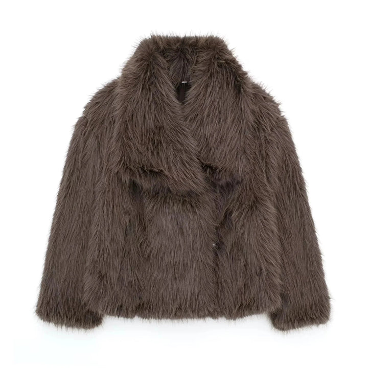 Vara | Warme Faux Jas-Zomer Jassen-Calora-Bruin-XS-Calora