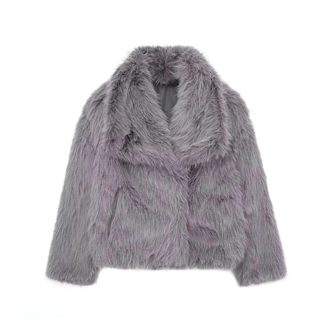 Vara | Warme Faux Jas-Zomer Jassen-Calora-Grijs-XS-Calora