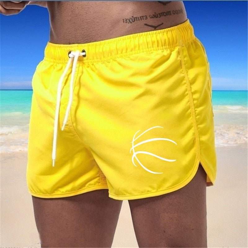 Varron | Sneldrogende Heren Zwembroek met sportieve look-Zwemkleding-Calora-Geel-S-Calora