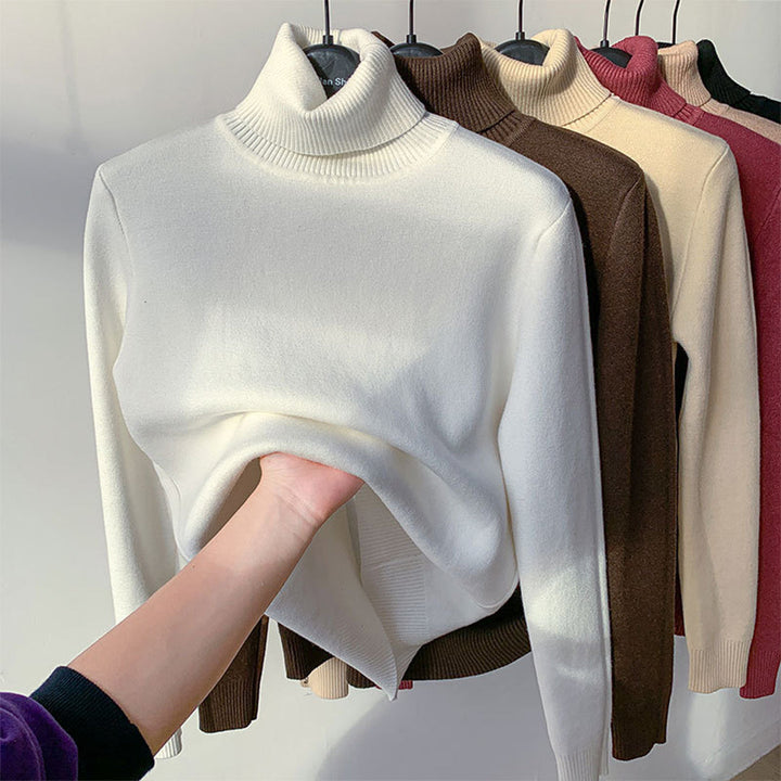 Veer | Dames herfst- en wintertrui met coltrui-Blazers & Vesten-Calora-Wit-M-Calora