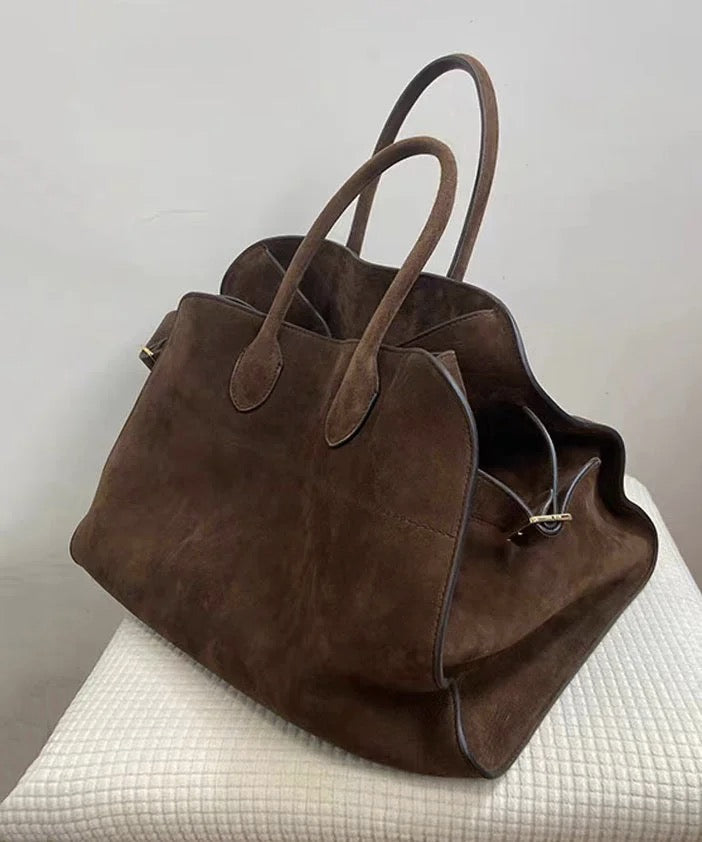 Vegan Suède Bruine Handtas-Handtassen-Calora-Calora