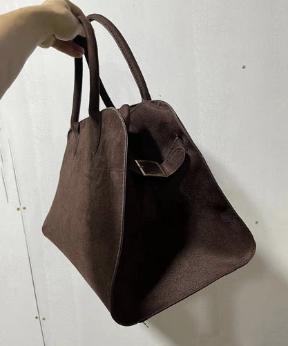 Vegan Suède Bruine Handtas-Handtassen-Calora-Calora