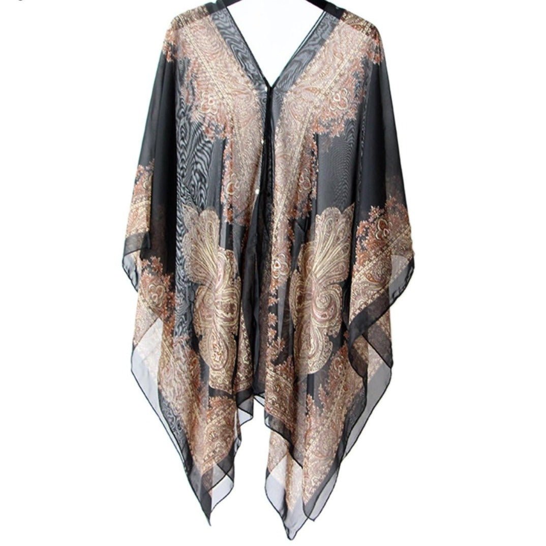 Velissa | Bikini Cover up voor Strand-Zwemkleding-Calora-Zwart-Calora