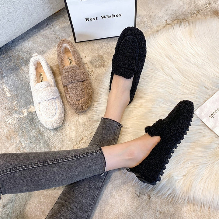 CALORA_ Velucci | Zachte Pluche pantoffel schoenen