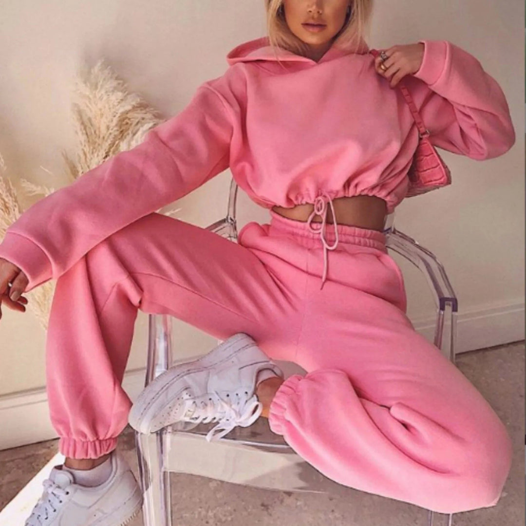 Velvetta | Vrolijk Comfy Joggingspak-Sportkleding & Accessoires-Calora-Roze-S-Calora