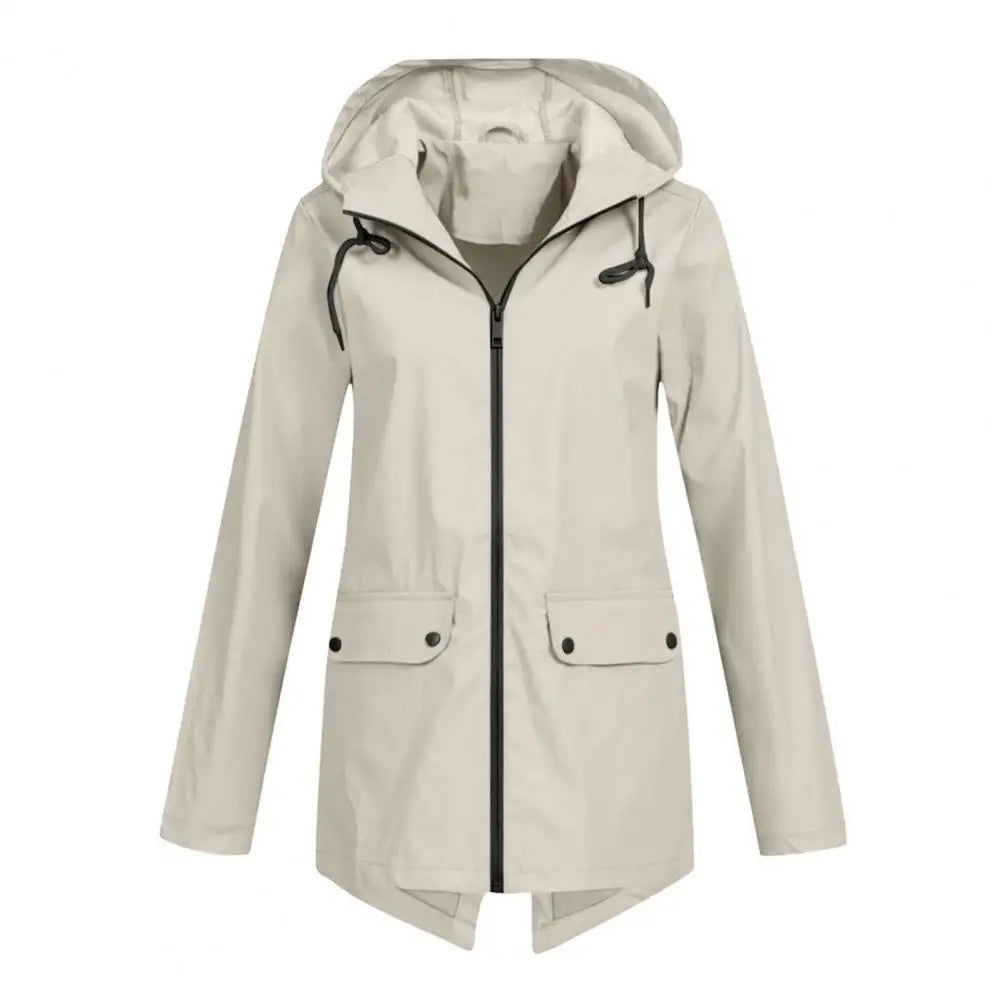 Venetia | Winddichte halflange regenjas dames met capuchon-Zomer Jassen-Calora-Abrikoos-S-Calora