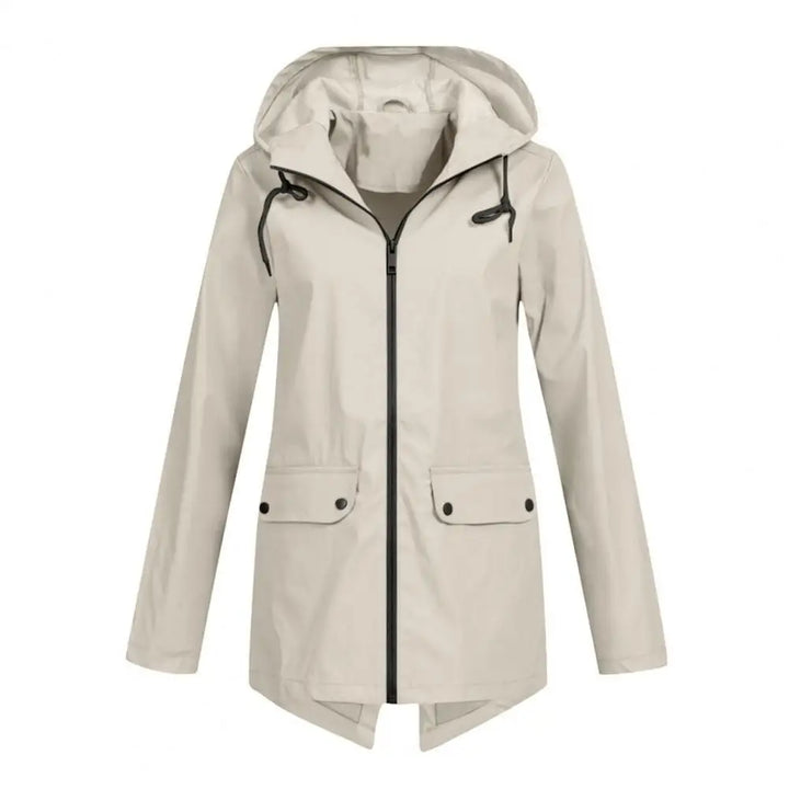 Venetia | Winddichte halflange regenjas dames met capuchon-Zomer Jassen-Calora-Abrikoos-S-Calora