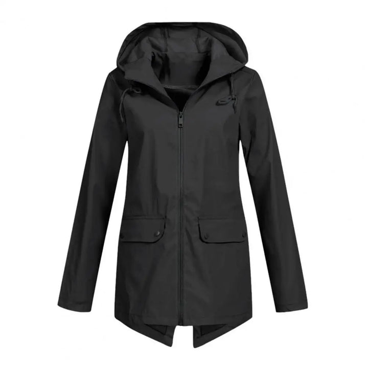 Venetia | Winddichte halflange regenjas dames met capuchon-Zomer Jassen-Calora-Marineblauw-S-Calora