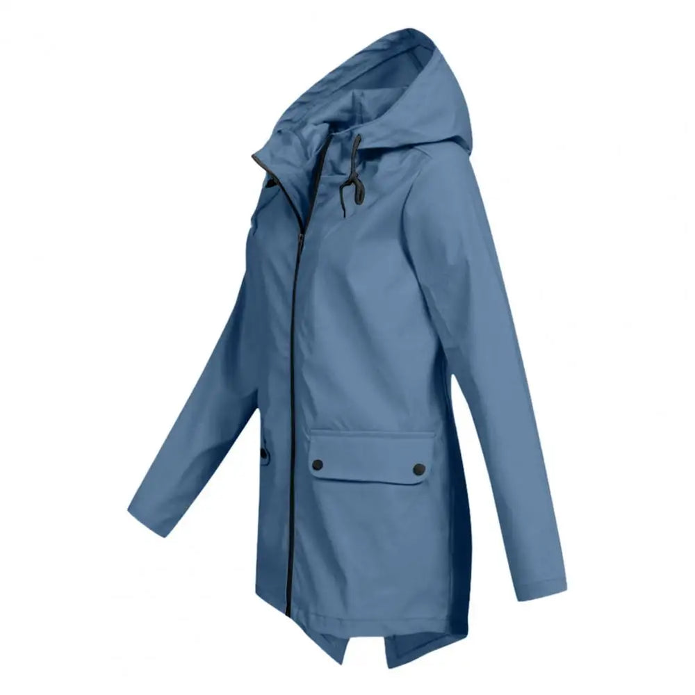 Venetia | Winddichte halflange regenjas dames met capuchon-Zomer Jassen-Calora-Marineblauw-S-Calora