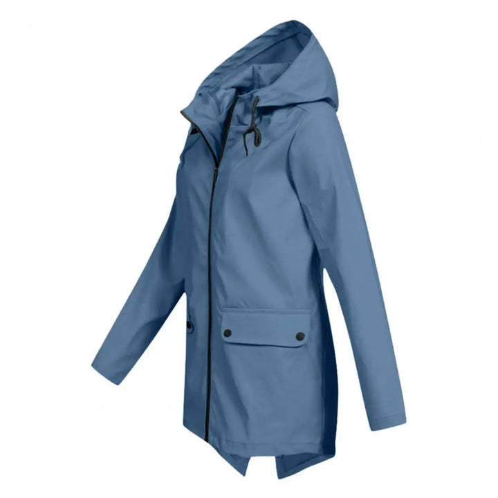 Venetia | Winddichte halflange regenjas dames met capuchon-Zomer Jassen-Calora-Marineblauw-S-Calora