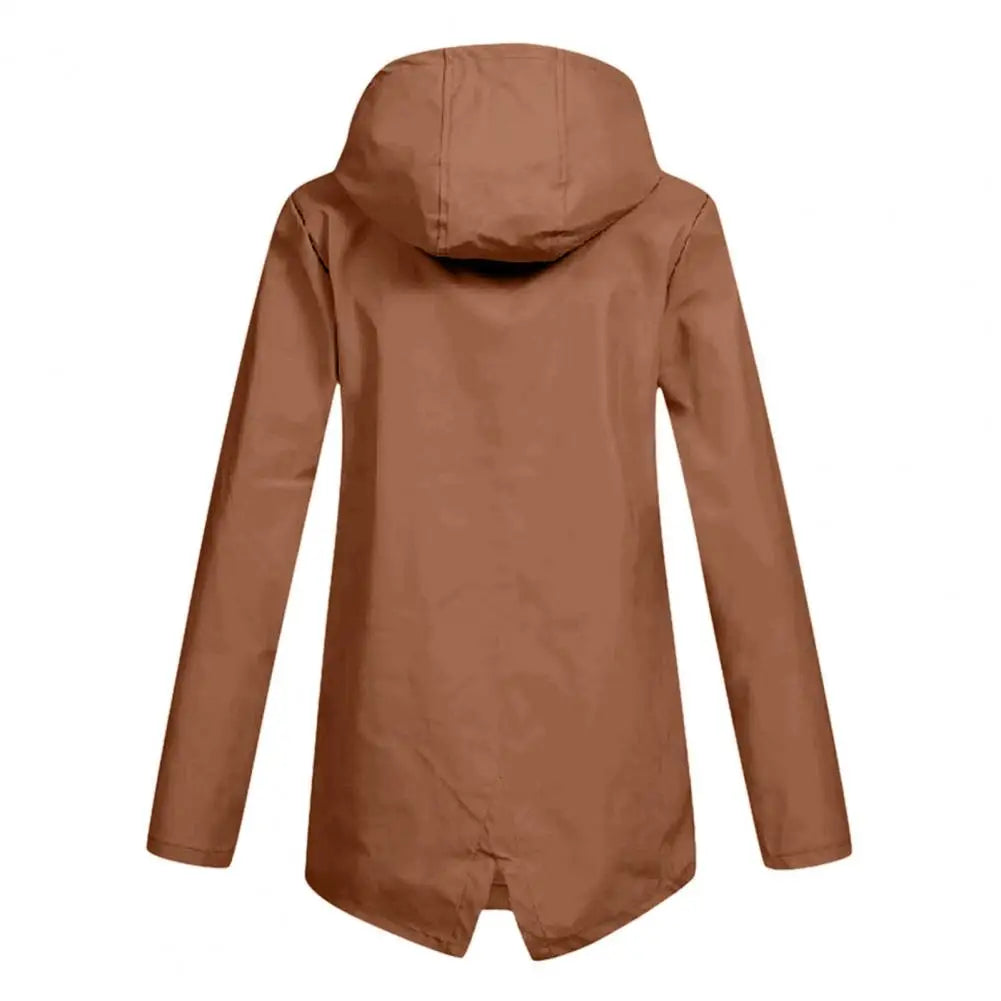 Venetia | Winddichte halflange regenjas dames met capuchon-Zomer Jassen-Calora-Marineblauw-S-Calora