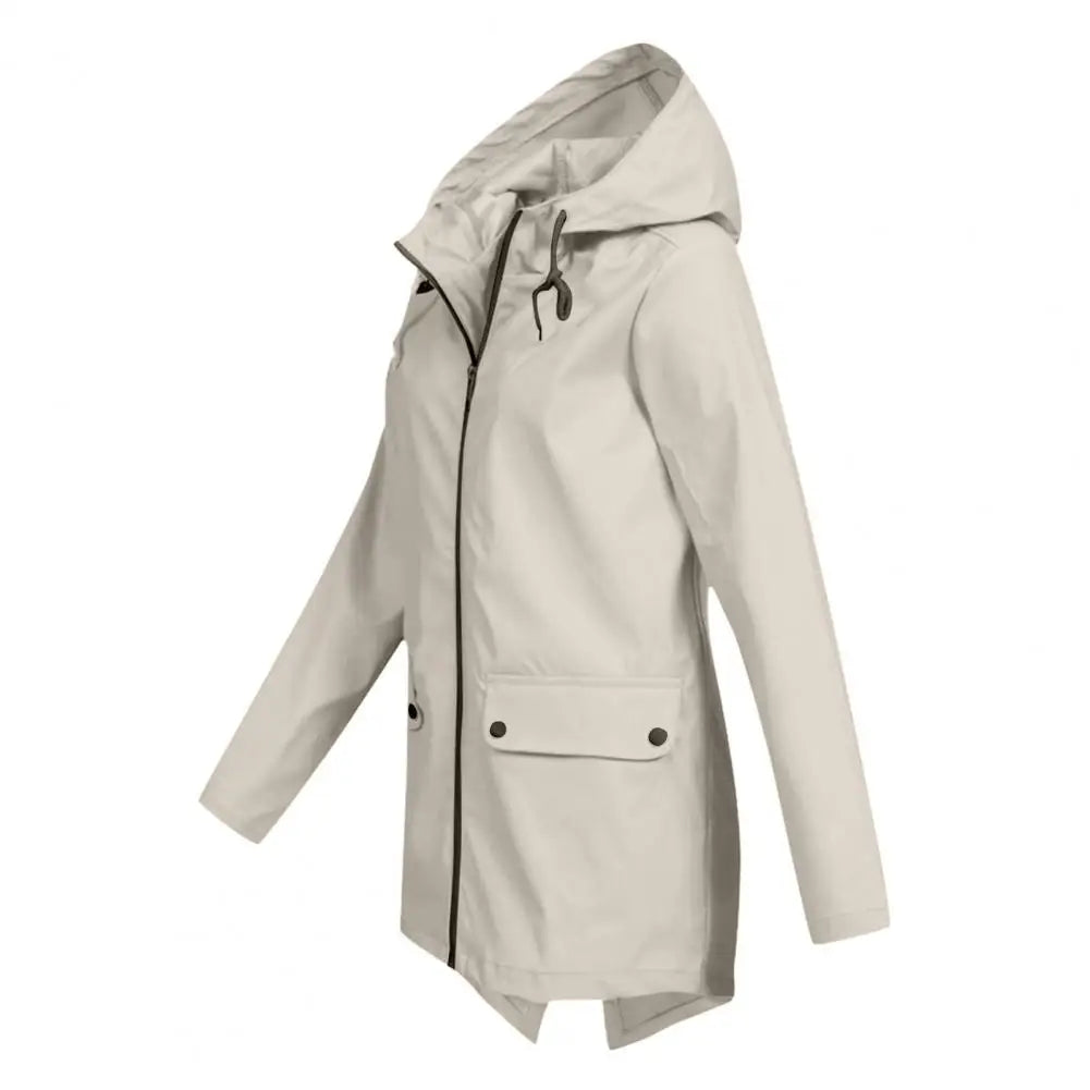 Venetia | Winddichte halflange regenjas dames met capuchon-Zomer Jassen-Calora-Marineblauw-S-Calora