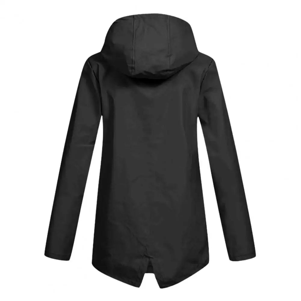 Venetia | Winddichte halflange regenjas dames met capuchon-Zomer Jassen-Calora-Marineblauw-S-Calora