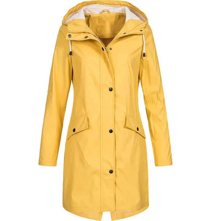 Vera | Waterdichte, winddichte regenjas voor dames-Zomer Jassen-Calora-Geel-S-Calora