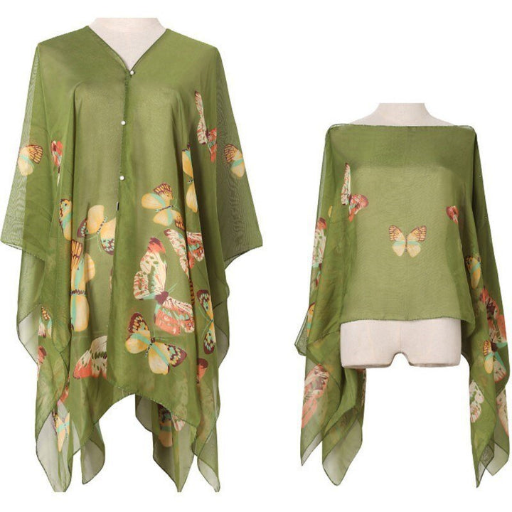 Verenia | Bikini Strand Kimono-Zwemkleding-Calora-Groen-Één maat-Calora