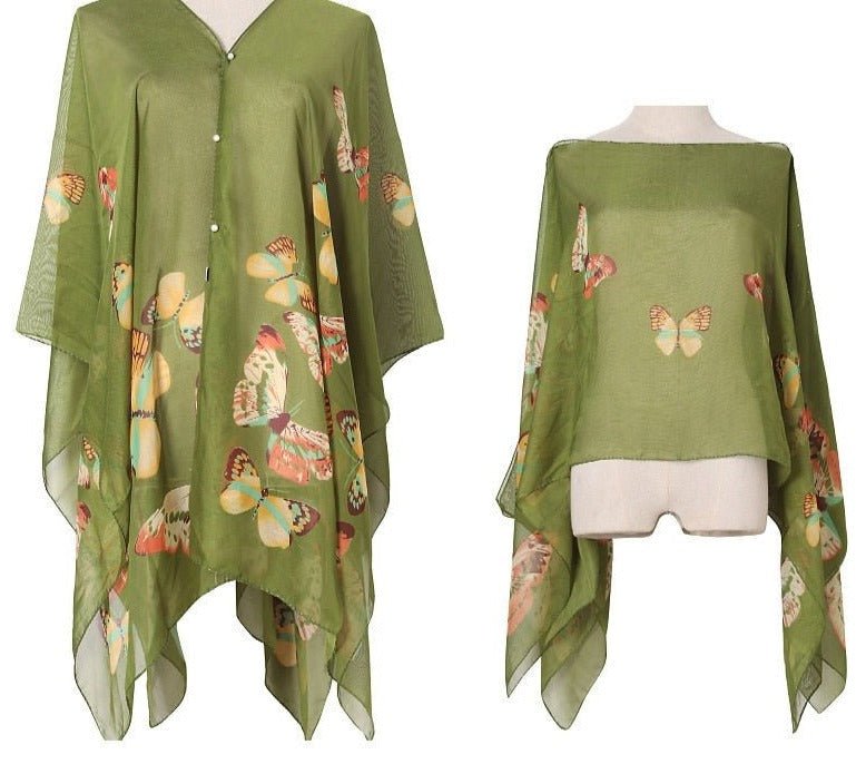 Verenia | Bikini Strand Kimono-Zwemkleding-Calora-Groen-Één maat-Calora