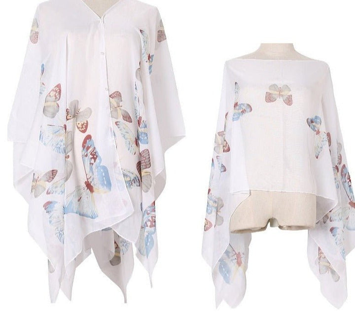 Verenia | Bikini Strand Kimono-Zwemkleding-Calora-Wit-Één maat-Calora