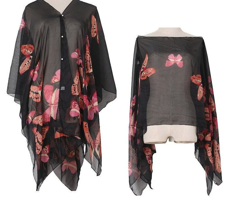 Verenia | Bikini Strand Kimono-Zwemkleding-Calora-Zwart-Één maat-Calora