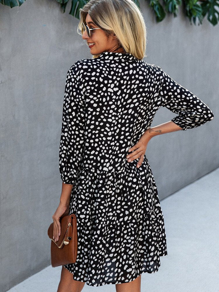 Verina | Geruite Jurk-Zomer Jurken-Calora-Lichtblauw-S-Calora