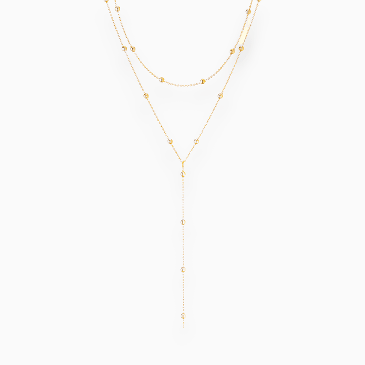 Verlaine | Elegante Gouden Knopen Ketting-Kettingen-Calora-Goud-Calora