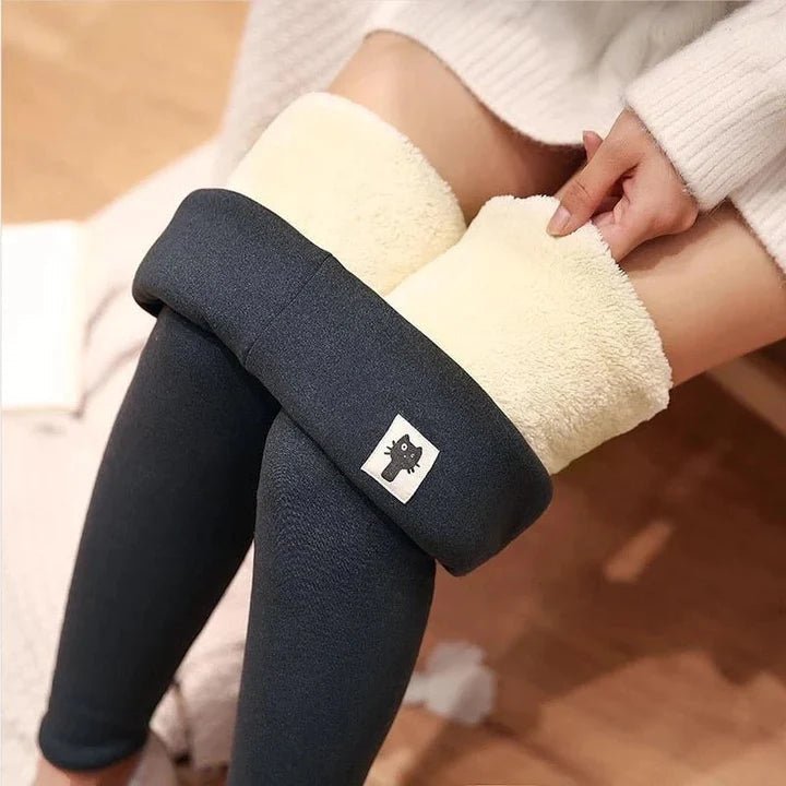 Vernova | Warme Hoge Waist Legging Yoga Broek-Sportkleding & Accessoires-Calora-Grijs Kat-S-Calora