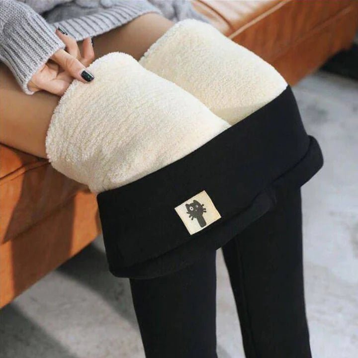 Vernova | Warme Hoge Waist Legging Yoga Broek-Sportkleding & Accessoires-Calora-Zwart Kat-S-Calora