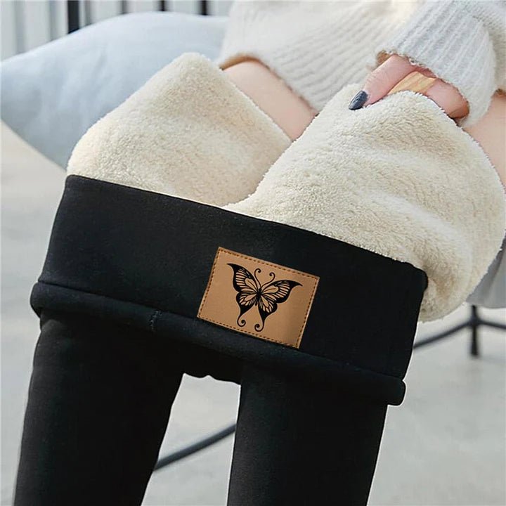 Vernova | Warme Hoge Waist Legging Yoga Broek-Sportkleding & Accessoires-Calora-Zwart Vlinder-S-Calora