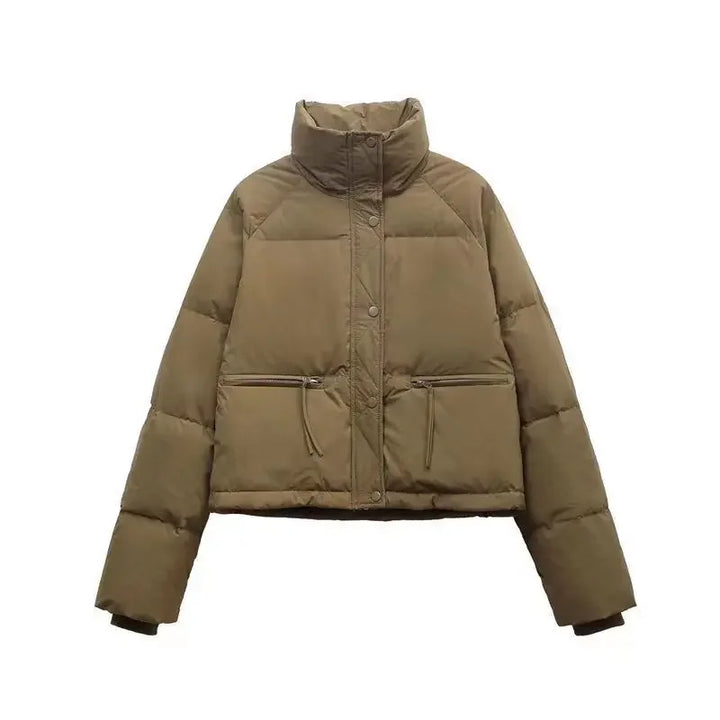 Veronique | Dames winterjas met opstaande kraag-Zomer Jassen-Calora-Koffie-M-Calora