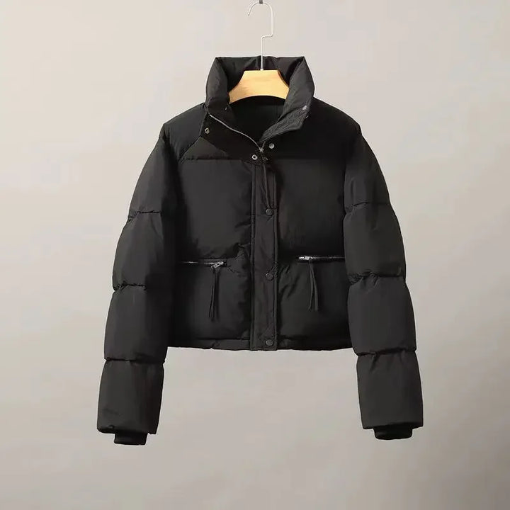 Veronique | Dames winterjas met opstaande kraag-Zomer Jassen-Calora-Zwart-M-Calora