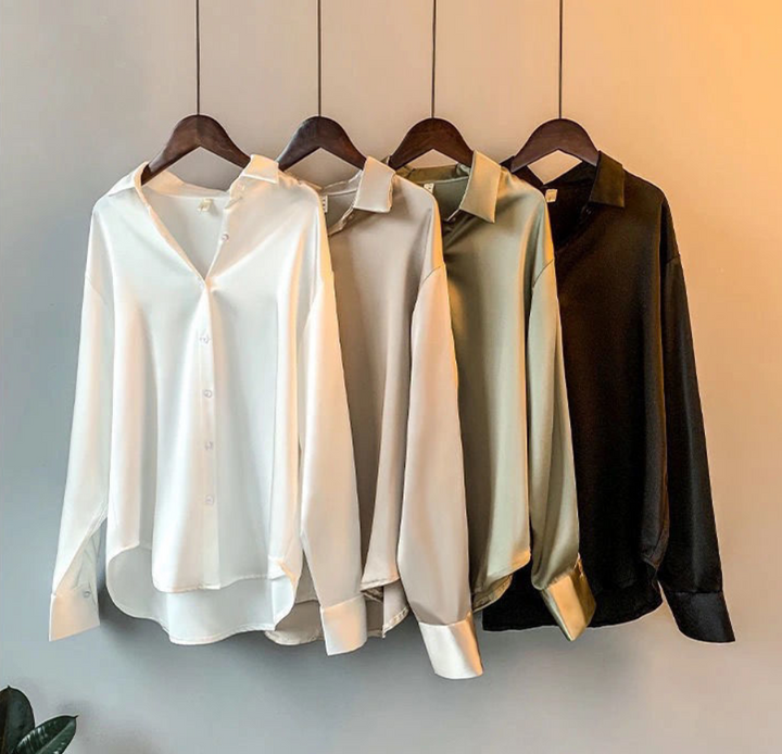 CALORA_ Versalina | Luxe nette Blouse van Zijden