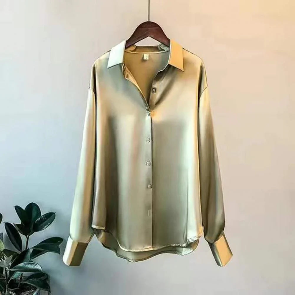 CALORA_ Versalina | Luxe nette Blouse van Zijden
