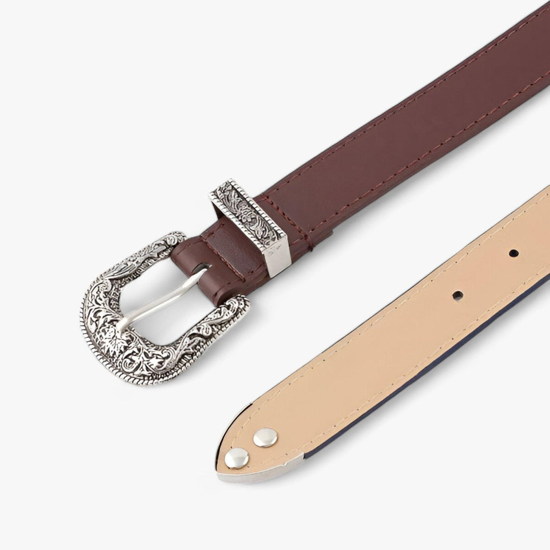 Verstelbare Boho Western Leren Riem voor Dames - Vintage Stijl & Duurzaam Design-Handtassen-Calora-Marine 2.8 cm-Calora