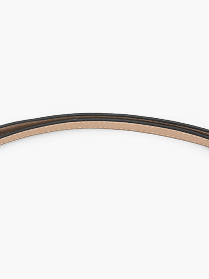 Verstelbare Slanke Leren Riem voor Elegante Outfits-Handtassen-Calora-Zwart-One Size-Calora