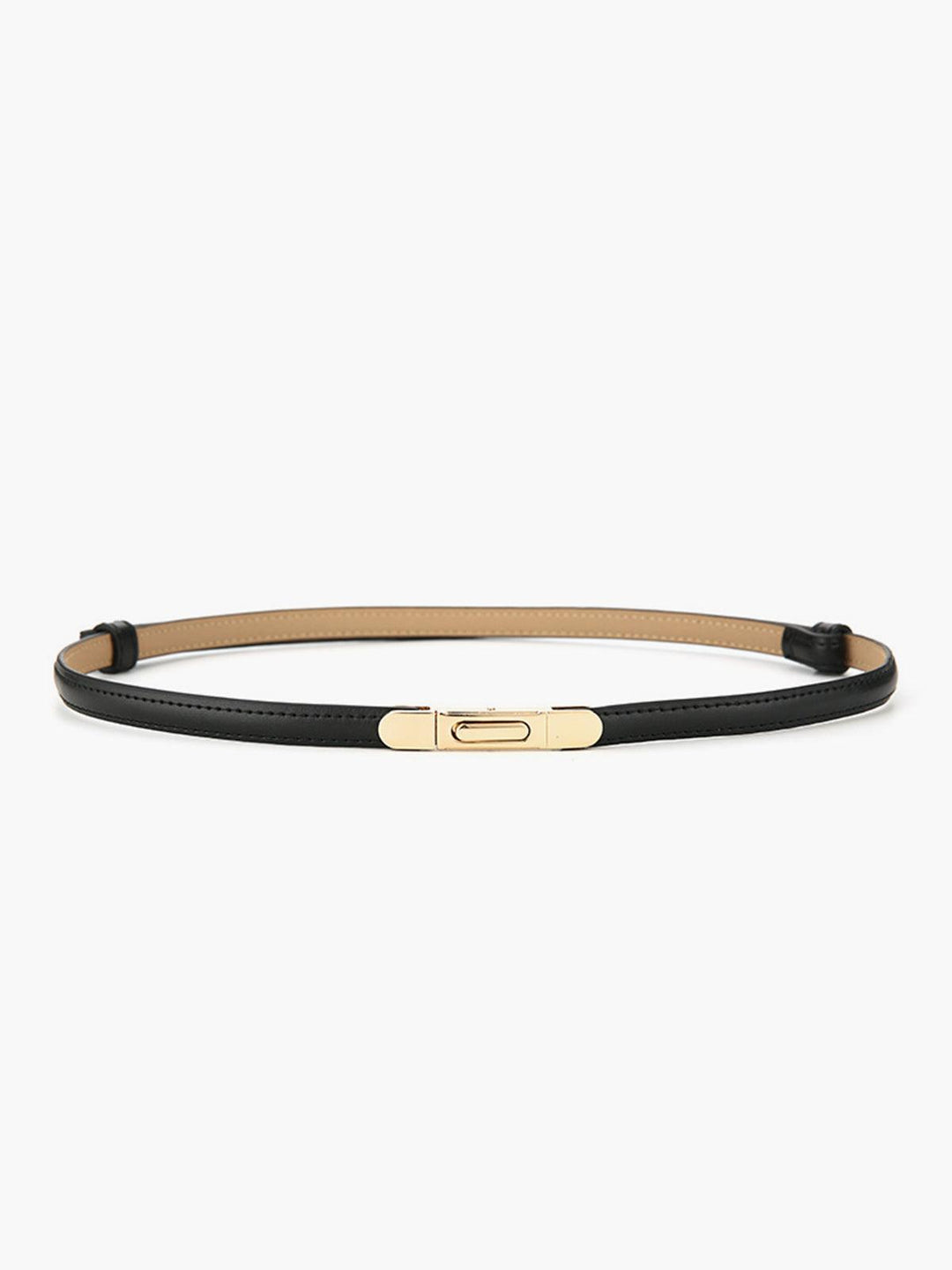 Verstelbare Slanke Leren Riem voor Elegante Outfits-Handtassen-Calora-Zwart-One Size-Calora