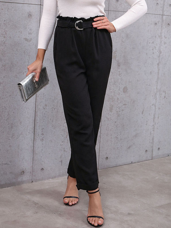 Veterbroek met negen punten professionele elastische broek-Pantalons-Calora-Zwart-S-Calora