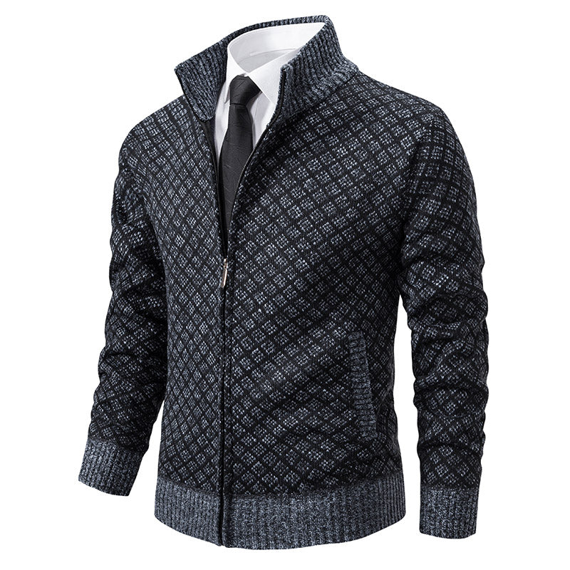 CALORA_ Vincenzo & Co | Gebreid vest met hoge kraag