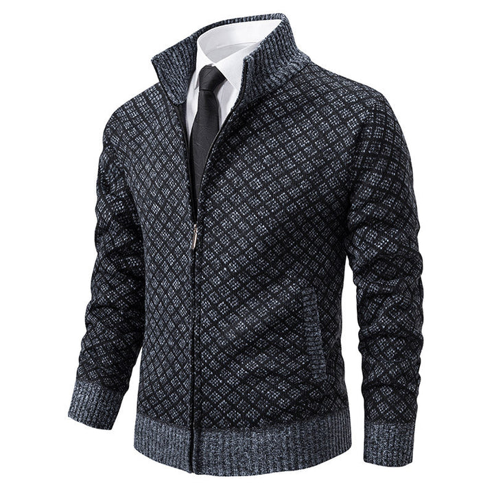 CALORA_ Vincenzo & Co | Gebreid vest met hoge kraag