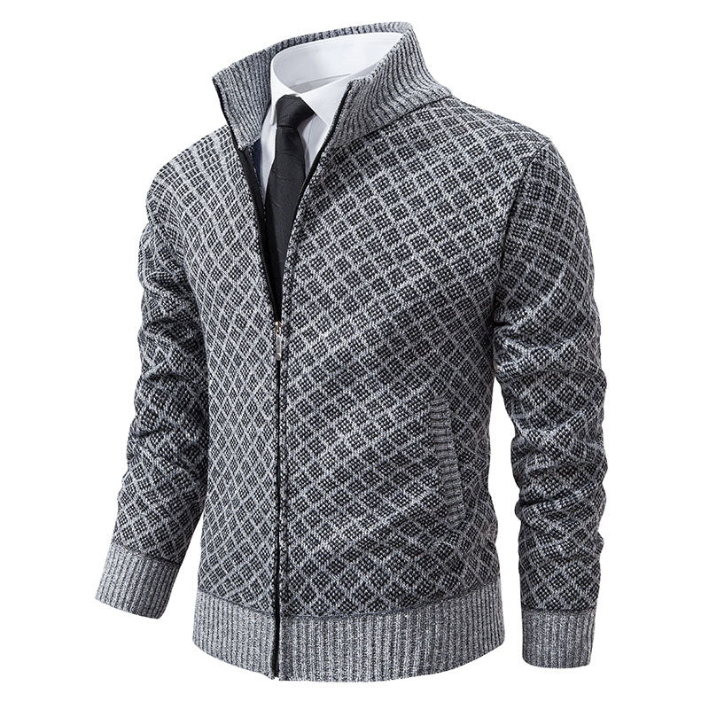 CALORA_ Vincenzo & Co | Gebreid vest met hoge kraag
