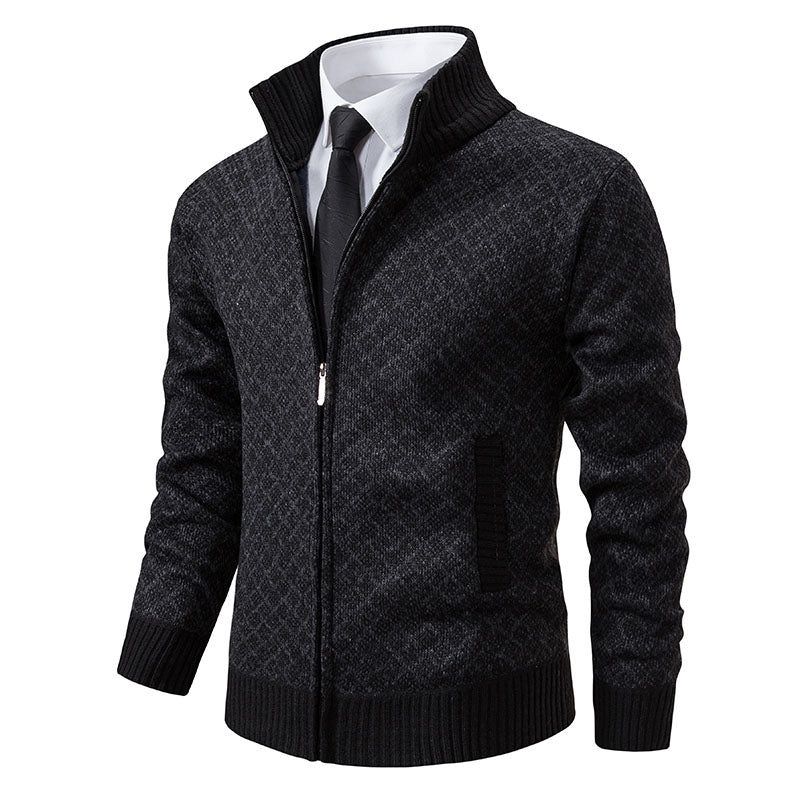 CALORA_ Vincenzo & Co | Gebreid vest met hoge kraag