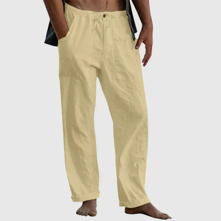 CALORA_ Vincenzo & Co | Luchtige Linnen Strandbroek Relaxed Fit